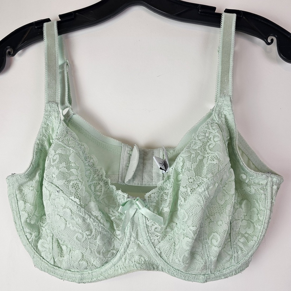 Pour Moi Green Lace Floral Bra Size US 34G Style PM-84013